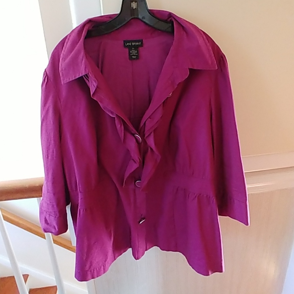 Magenta jacket plus size Lane Bryant